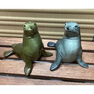 Vintage Goebel West Germany Seal Salt & Pepper Shakers Set Ocean Sea Lions